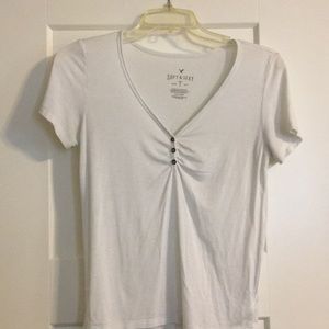 American Eagle soft & sexy short sleeve Henley.